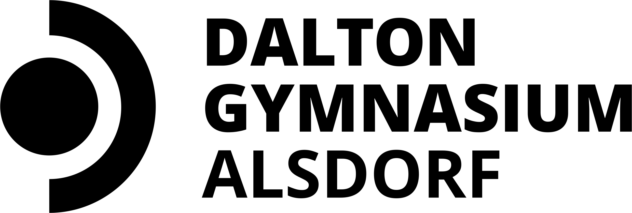 Logo Dalton-Gymnasium Alsdorf schwarz auf weiß
